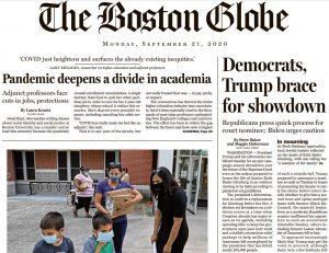 波士顿环球报 The Boston Globe 2020年9月21日 高清英文版 PDF电子版 百度网盘下载-八点一刻