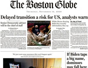 波士顿环球报 The Boston Globe 2020年11月12日 高清英文版 PDF电子版 百度网盘下载