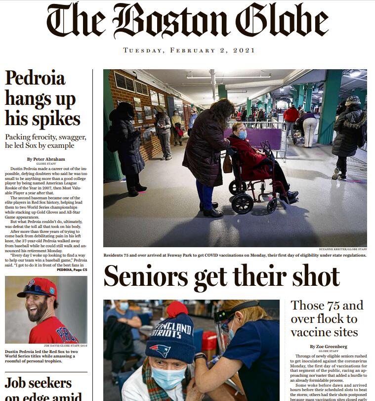 波士顿环球报 The Boston Globe 2021年2月2日 高清英文版 精读PDF电子版 百度网盘下载-八点一刻