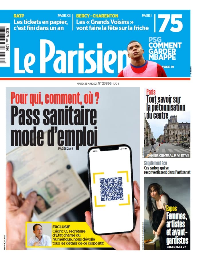 巴黎人报 Le Parisien du Mardi 25 Mai 2021 高清 PDF电子版 百度网盘下载