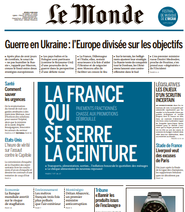 世界报 Le Monde-2022-06-09 高清版 PDF电子版 网盘下载