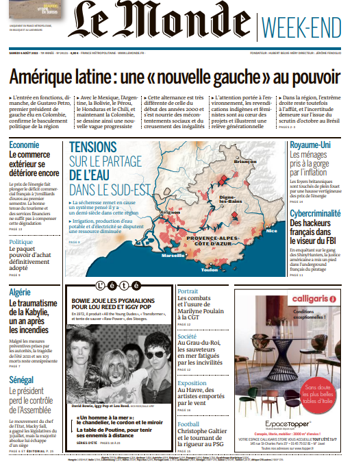 世界报Le Monde-2022-08-06 高清版  PDF电子版  网盘下载