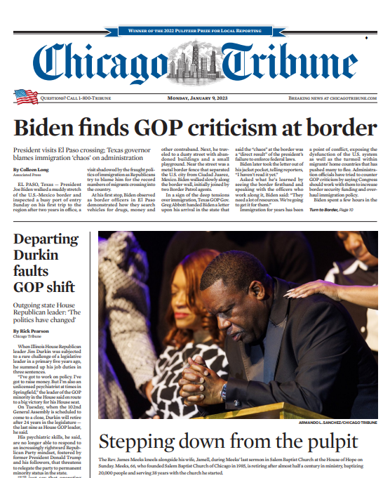 芝加哥论坛报 Chicago Tribune-2023-01-09 高清英文版 PDF电子版 网盘下载-八点一刻